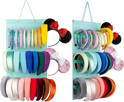 Hanging Headband Holder For Girls,Felt Headband Organizer Headband Storage Holder Organizer For Headband (Without Headbands) (Mint Green)