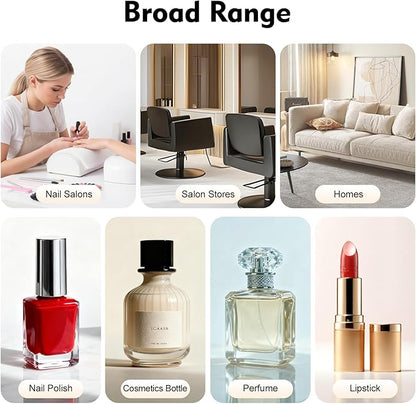 Wall-Mounted Polish Rack, Set of 10 Triangular Gold Nail Polish Shelf, Lipstick Perfume Cosmetic Display for Home Spa Salon Shop