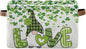St Patrick's Day Gnome Storage Basket - Shamrock Clovers Cute Fabric Laundry Shelf - Large Foldable Storage Box Cube With Handle - Closet Bin Organizer for Kids Toys Cloth Bedroom