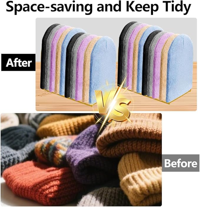 Beanie Holder Organizer, Knitted Hat Storage Rack Display Stand Metal Cap Holder for Winter Swimming Hat Display Home Entryway Tabletop Bedroom Closet Dresser Room Office (Gold, 1 Pcs)