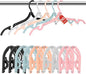 10 Pack Foldable Travel Hangers - Folding Hangers & Collapsible Hooks for Cruise/RV/Hotel/Dorm - Space-Saving Portable, Lightweight Compact Travel Essentials (Assorted Colors)