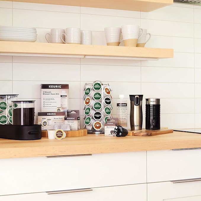 Keurig Storage Carousel, Coffee Pod Storage, Holds up to 36 Keurig K-Cup Pods, Silver