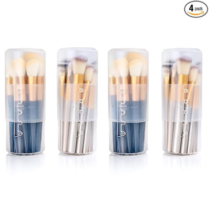 OCHEAL Makeup Brush Holders, 4 Pack of Make up Brushes Organizer Travel Case Retractable Plastic Travel Makeup Brush Holder For Vanity Makeup Artist Brushes Storage Cup