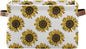 Foldable Storage Baskets, Meadow Sunflower Storage Bins with Handles, Decorative Cloth Organizer Storage Boxes for Home|Office 15 x 11 x 9.5 in