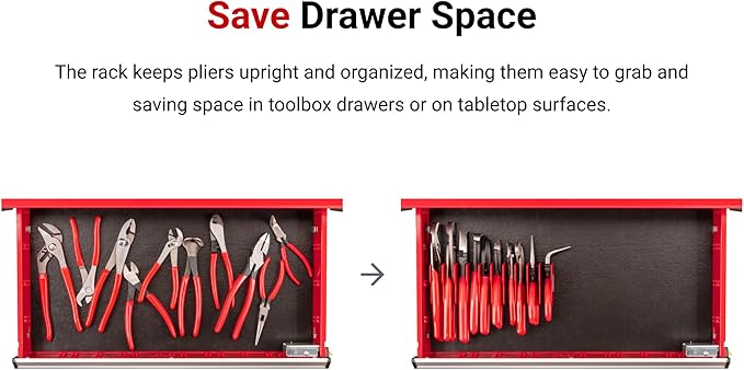 TEKTON 10-Tool Pliers Organizer Rack | ORG41210 | Made in USA