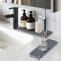 2Pcs Stone Drying Mat, Water Absorbing Stone Tray with Stainless Steel Feet, Fast Drying Diatomite Stones Sink Tray, Soap Dish Rack, Vanity Trays Dispenser Organizer for Bathroom(11"L x 4.3"W x 1.3"H)