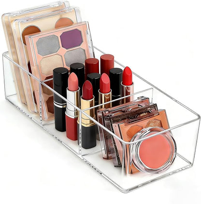 Acrylic Organizers: Makeup Organizer for Drawer for Bathroom Countertop - Cosmetic Organizer for Vanity, Kitchen, Office, Makeup Storage (3-Compartment)