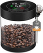 Electric Vacuum Coffee Canister, 0.8L Glass Airtight Food Storage Containers with Smart Pressure Sensor, Automatic Coffee Bean Container Rechargeable with LED Display Window for Kitchen Food Storage