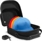 Epesoware Small Hard Hat Travel Case for Baseball Caps - Crush Proof Cap Carrier for 3 Hats, Hat Storage Organizer with Adjustable Shoulder Strap and Handle, for Travel & Home Use