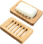 2 Pack Wood Soap Dish for Shower, Waterproof Natural Wooden Bar Soap Holder, Self Draining Sturdy Soaps Saver for Bathroom, Kitchen, Shower, Sink, Bathtub