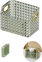 Cosmetics Makeup Organizer,Clear Diamond Crystal Makeup Organizer,skincare organizers,for Vanity Decor,Bathroom Countertops,Desk Storage Container,Cosmetic Display cases (Green)