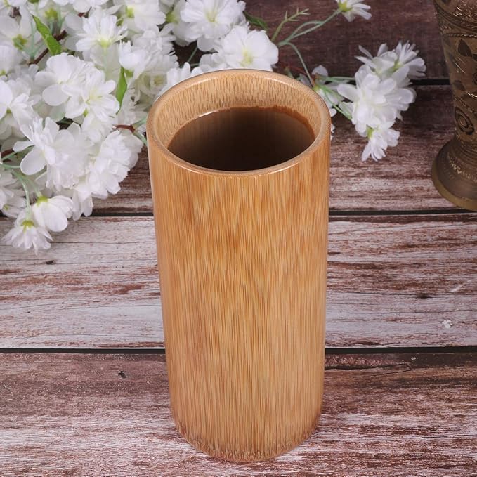 KItchen Utensil Holder Caddy Bamboo Kitchen Tool Holder Chopsticks Storage Barrel Spoon Fork Holder Cutlery Storage Container Organizer 20cm