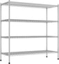 Commercial NSF Listed Chrome Stationary Wire Shelving Kit 21" x 54" x 54", with 4 Shelves Perfect for Warehouse, Walk-in Refrigerator, Freezer, Grocery Store, Restaurant, Dishroom