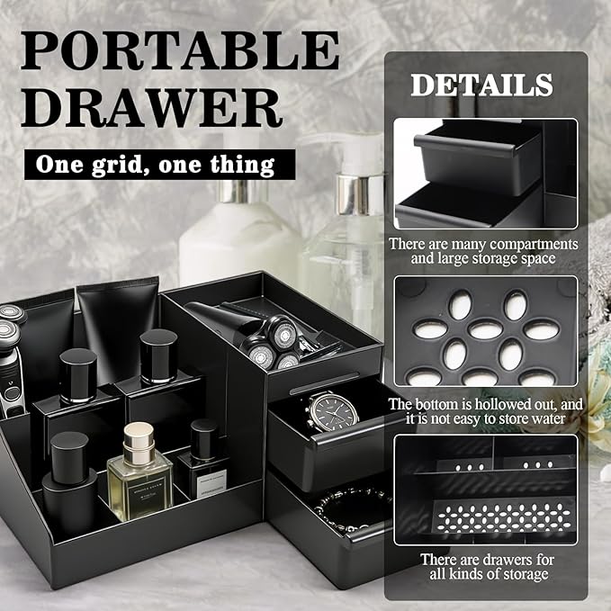 ZOCONE Cologne Organizer for Men, Perfume Stand Organizer, Dresser and Bathroom Organizers Countertop, Perfume Organizers for Mens Room Decor, Mens Bathroom Organizers and Storage, Cologne Shelf