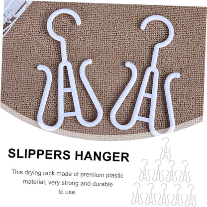 IMIKEYA 10Pcs Plastic Shoes Drying Hook Double Hook Design for Slippers Boots and Towels and Strong Shoe Hangers for Easy Organization and Space Saving