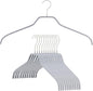 Mawa by Reston Lloyd Silhouette Series Non-Slip Space Saving Clothes Hanger for Shirts and Dresses, Style 41/F, Set of 12, Silver