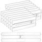 Vtopmart 14 Pack Drawer Dividers for Clothes, 4" High 10.2"-16.5" Adjustable Expandable Dresser Drawer Organizer, Clear Plastic Separators for Dresser, Baby Clothing, Underwear, Cosmetic, Toiletries