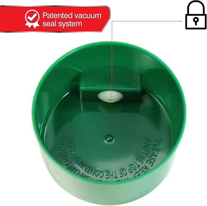 Tightvac - Premium Airtight Herb Storage Container - Holds ½ oz to 3 ounces - Keep Your Herbs and Dry Goods Fresh and Flavorful. Black Green
