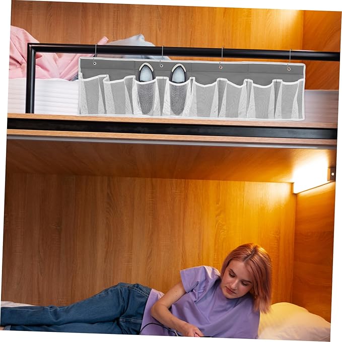 PRETYZOOM Hanging Shoe Organizer for Bedside Nonwoven Fabric Mesh Storage Bag with Space-saving Design for Rvs and Travel Keeps Shoes Dry and Fresh