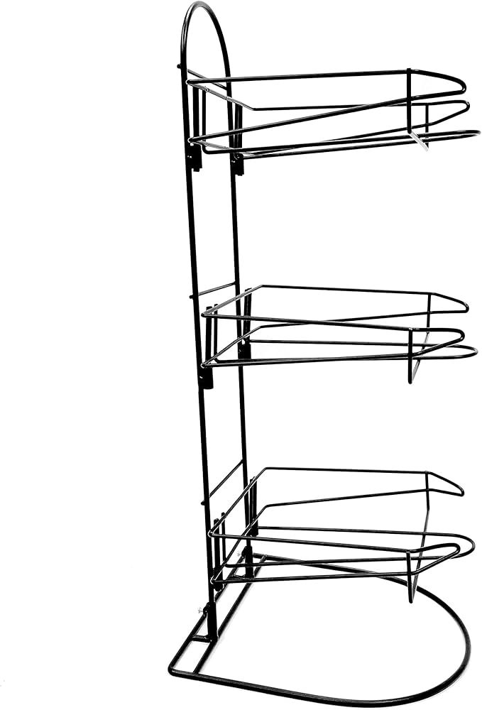 FixtureDisplays® Counter Hat Display with 3 Pockets for Displaying Multiple Hats, Caps or Similar Types of Headwear 10047-FBA