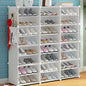 Free Standing Shoe Racks DIY Shoe Organizer Stackable Shoe Cabinet for Closet Entryway Living Room Small Space Shoe Shelves Clear Door Easy Assembly