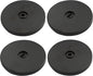 4 Pcs Black 4 inch Acrylic Lazy Susan Rotating Turntable Organizer Bearings - Round Swivel Plate for Spice Rack, Table, Cake, Kitchen Pantry