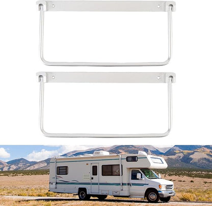 Cyrank Wall Mounted Shoe Storage Rack, Foldable RV Shoe Rack Space Saving Hanging Organizer Aluminum Alloy in Camping RV Travel (Silver)