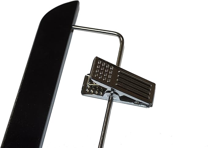NAHANCO Contemporary Collection: Wooden Skirt/Pant Hanger, 14" Black (Pack of 100)