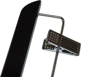 NAHANCO Contemporary Collection: Wooden Skirt/Pant Hanger, 14" Black (Pack of 100)