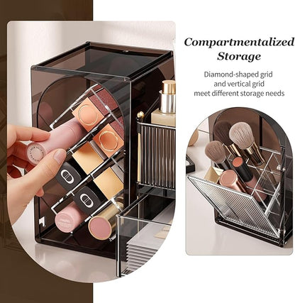 Modular Makeup Organizer, Clear Acrylic Cosmetic Storage Box with Drawer, Vanity Countertop Organizer for Makeup, Skincare and Beauty Accessories – Multiple Styles