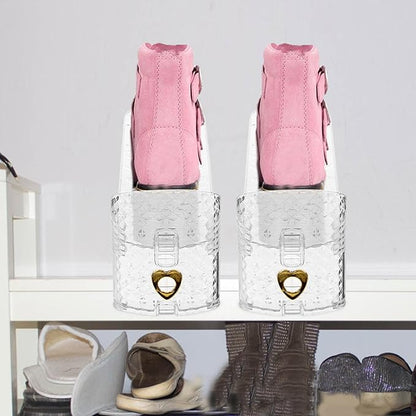 ULTECHNOVO Adjustable Slots Rack Space Saving Organizer for High Heels Sports Shoes Slippers Sturdy Shoe Holder for Entryway Closet Bathroom Living