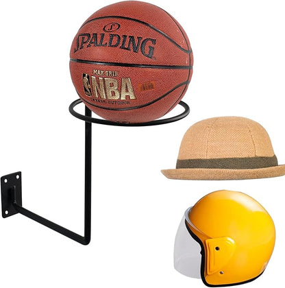6 Packs Helmet and Hat Wall Mount Holder - Motorcycle Helmet Stand, Black Hangers for Caps, Ball Holder, Wig Display