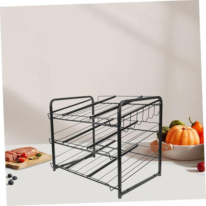 Soda Can Organizer Rack with Adjustable Stackable Design for Refrigerator Pantry Cabinet High Capacity Beverage Can Storage Holder for Kitchen Countertop