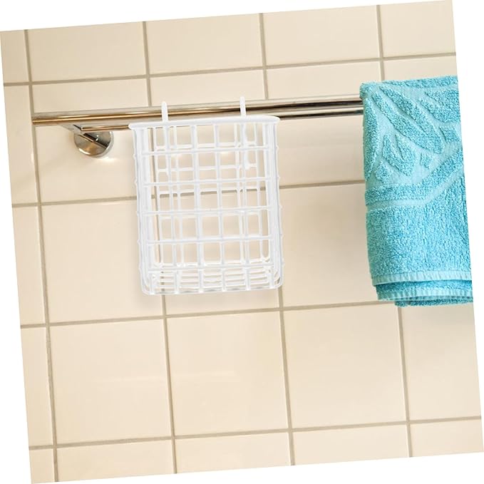 Wire Hanging Basket Storage Rack Hooks Iron Kitchen Organizer Cabinet and Door for Bathroom and Pantry Detachable Design for Easy Access and Use