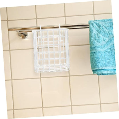 Wire Hanging Basket Storage Rack Hooks Iron Kitchen Organizer Cabinet and Door for Bathroom and Pantry Detachable Design for Easy Access and Use