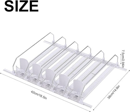 Refrigerator Beverage Storage Box Automatic Beverage Pusher Soda Can Dispenser Refrigerator Storage Box Automatic Pusher Glide Drink Organizer for Kitchen(#5)