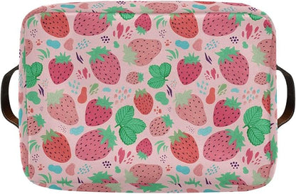 Strawberry Rectangular Storage Basket Organizer Bin Shelf Baskets For Clothes Gifts For Home Office Dorm