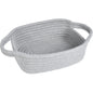 ABenkle Small Storage Basket, Mini Basket, Cute Tiny Cotton Rope Woven Basket, Shelf Basket, Boho Decorative Toy Dog Cat Basket for Nursery, Bedroom, Spa, Empty Gift Basket - XS,Grey