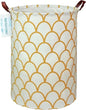 Laundry Basket Canvas Fabric Collapsible Organizer Basket for Storage Bin Toy Bins Gift Baskets Bedroom Clothes Children Nursery Hamper (gold egg)