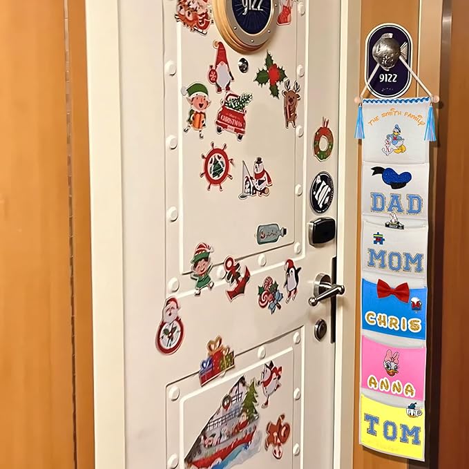 RUNROLE 8 Inch Narrow Fish Extender to Right Fit the Cabin Door - 1, 2, 3, 4, 5 Pocket, Blank White for Easy Customization, 2026 &2027 FE for Gift Exchanges and Pixie Dust