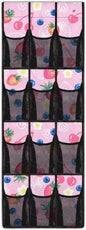 Strawberry Hanging Storage Shoe Organizer for Closet 12 Mesh Pockets Over The Door Wall Closet Holder for for Boots & Sneakers Toys