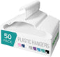 NEATERIZE Clothes Hangers Plastic 50 Pack for Adults - Plastic Hangers, The Perfect Coat Hanger and Space Saving Clothes Hangers for Closet, Percheros Ganchos para Colgar Ropa Hangars - White Hangers