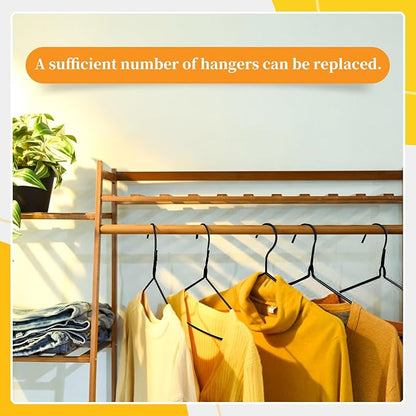 30 Pack Metal Wire Hanger, 18-inch Clothes Hangers in Bulk, Wire Hangers for Clothes, Metal Coat Hangers for Standard Size Shirts, Suits, Pants, Skirts, Coats, Ultra Thin Space Saving (Black)