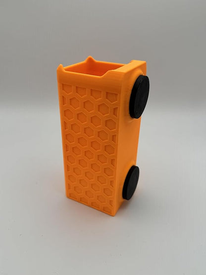 Magnetic Zip Tie Holder – Tool Organizer with Rubberized Magnets | Multiple Sizes & Colors for Garage, Shop, or Toolbox Storage (Orange, Tall)