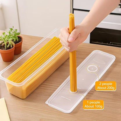 Storage & Crisper Boxes, 2025 New Spaghetti Container Storage with Lids, 1.3L Freezable fruit saver containers, salad container Airtight Box, Pasta Organizer Stackable Box (White, 3PCS)