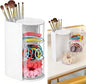 3-Tier Rotating Hair Accessories Organizer, 360° Spinning Storage Stand for Makeup Brushes and Jewelry, Compact Vanity Display Case for Girls, Holds Hair Clips, Earrings, Rings, Bracelets(White)