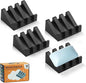 Self Draining Soap Dish Holder,Silicone Soap Dish,for Bathroom,Kitchen, Sponges，Can Extend Soap Life，Keep Soap Bars Dry and Easy Cleaning (Black,4-Pack)