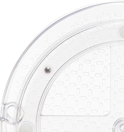 Amazon Basics Clear Rotating Lazy Susan Turntable Organizer for Condiments, 9-Inch, 2-Pack