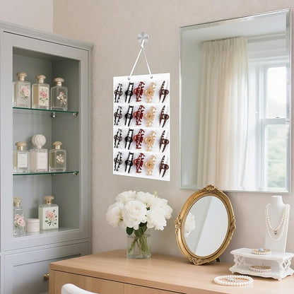Claw Clip Organizer, 5 Tier Hanging Hair Clip Organizer, Hair Clips Holder for Wall, Door, Closet(NO ACCESSORIES INCLUDED)