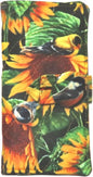 Tea Bag Wallet Includes 4 Tea Bags, Sunflowers & Songbirds, English Tea Time, Quilted Handcrafted, Securely Holds Tea Bags
